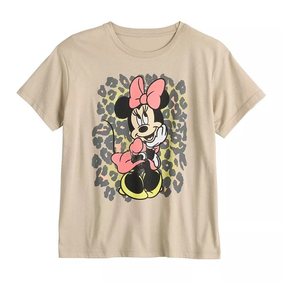 Disney Minnie Mouse Cheetah Graphic Tee - Picture 1 of 1